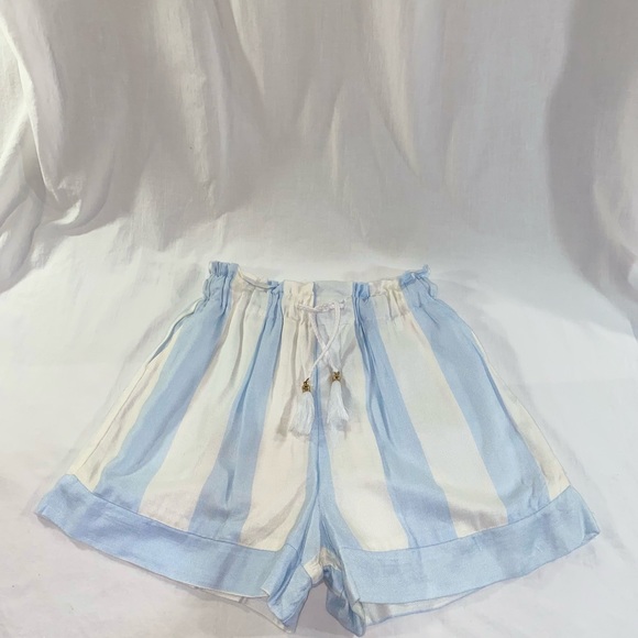 Lauren James Nassau Stripe Paperbag Shorts S - Picture 4 of 13